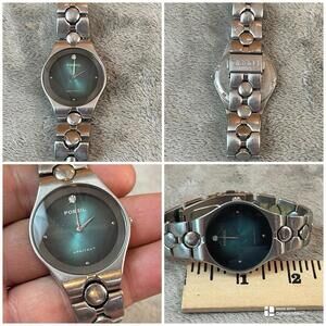 Fossil Arkitekt Diamond Black/Blue Face Men’s Watch FS-2857 Needs Battery !!